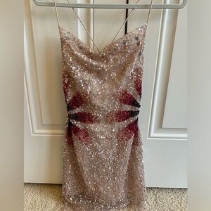 Bellini Sequin Dress in Cherry Blossom